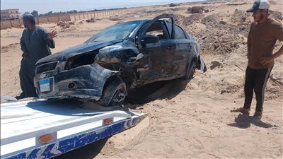 إصابة طبيبين في انقلاب سيارة أمام جامعة الوادي الجديد