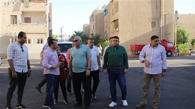 محافظ الوادي الجديد يتفقد أعمال رصف أحياء الخارجة القديمة