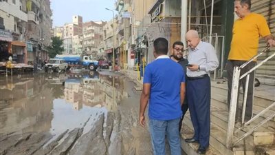 كسر مفاجئ بخط مياه رئيسي بأبو حماد في الشرقية