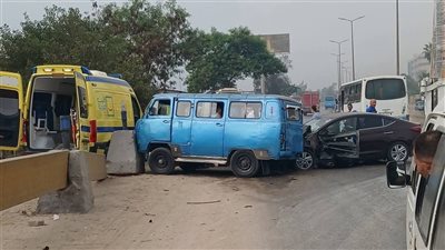 تصادم 3 سيارات ملاكي في سوهاج