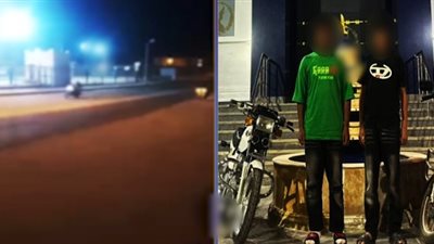 عرضوا حياة المواطنين للخطر.. القبض على طالبين تسابقا بدراجتين ناريتين بسرعة جنونية في الفيوم