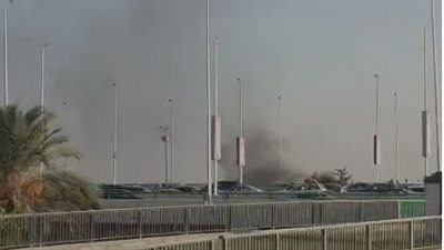 اندلاع حريق في مخلفات أعلى الطريق الدائري بالمنيب