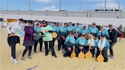 بمشاركة 200 لاعب.. انطلاق اليوم الترفيهي لمحبي الراكيت بشاطئ جزيرة الدهب