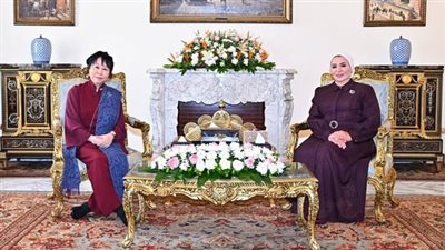 انتصار السيسي: أرحب بـ جين يوميكو أتوجي حرم رئيس سنغافورة في بلدها الثاني مصر