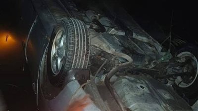 مصرع زوجين وإصابة نجلهما في حادث انقلاب ملاكي بترعة بالطريق الزراعي بالبحيرة