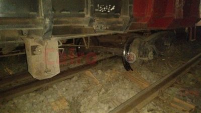 توقف قطارات الصعيد بعد خروج 7 عربات من قطار بضائع ببني سويف
