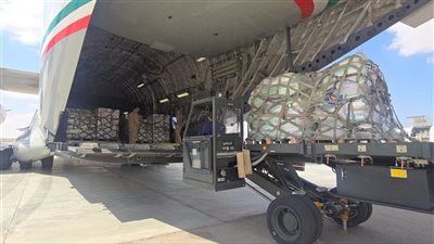 مطار العريش يستقبل طائرة مساعدات كويتية لغزة