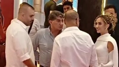 أشرف عبد الباقي وابنته زينة يحتفلان بالعرض الخاص لمسلسلهما ولد بنت شايب 