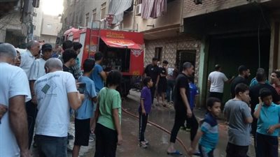 5 حالات اختناق في حريق عقار بشبرا الخيمة