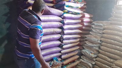 ضبط 3 أطنان أرز مجهولة المصدر في القليوبية