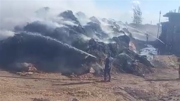 حريق قش الأرز بكفر