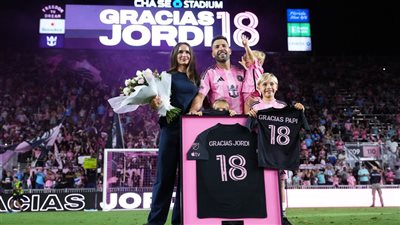 بعد إعلان اعتزاله.. إنتر ميامي يكرم جوردي ألبا عقب مباراة أتلانتا في الدوري الأمريكي