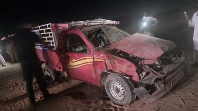 إصابة 15 عاملا إثر انقلاب سيارة بمدخل قرية فارس بأسوان 