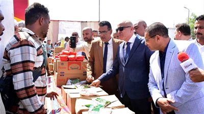 محافظ الأقصر يفتتح سوق اليوم الواحد ويمده ليوم إضافي.. ويطلق محطة الغاز بالعوامية 