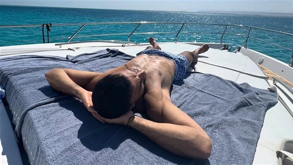 محمد صلاح خلال إجازته