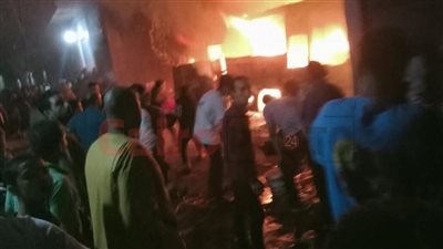 إصابة 3 أشخاص في حريق مصنع صابون بأجهور الصغرى بالقليوبية