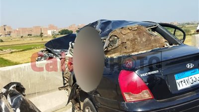 حادث مروع بطريق شبرا بنها الحر ومصرع وإصابة 7 أشخاص من أسرة واحدة | صور