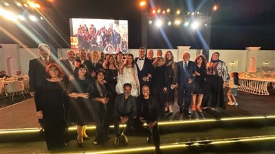 أشرف زكي وسهر الصايغ وأحمد صيام وسامح الصريطي في حفل زفاف نجل الفنانة عايدة فهمي| صور