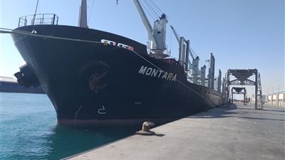 ميناء دمياط يستقبل 32.8 ألف طن قمح على متن سفينة قادمة من روسيا