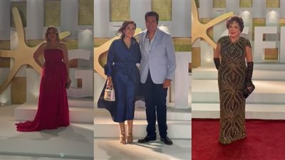 أبرزهم يسرا ولبلبة وهاني رمزي.. توافد نجوم الفن على ريد كاربت مهرجان الجونة