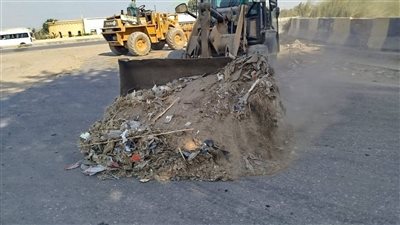 محافظ القليوبية يوجه برفع تراكمات الرتش والقمامة بمدخل كفر الجزار على الطريق الزراعي