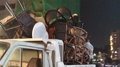 بعد نشر القاهرة 24.. محافظ الجيزة يوجه بحملات مكثفة لرفع إشغالات الكافيهات بجزيرة العرب بالمهندسين| صور 