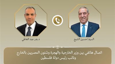 وزير الخارجية يبحث مع نائب الرئيس الفلسطيني تحضيرات مؤتمر إعادة إعمار غزة