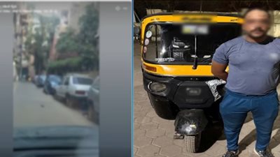 هدده بعصا خشبية.. ضبط سائق توك توك اصطدم بسيارة شخص وتعدى عليه بالسب بالجيزة
