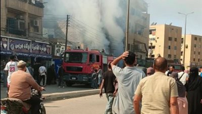 اندلاع حريق في مخبز بمنطقة السيل بجوار كلية الدراسات الإسلامية بأسوان