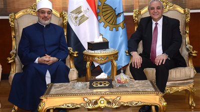 محافظ الغربية يستقبل المفتي للمشاركة في ندوة تجديد الخطاب الديني وبناء الوعي بجامعة طنطا