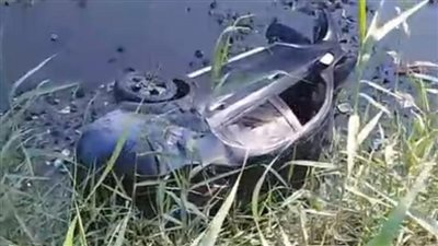 سقوط سيارة ملاكي في مياه الرياح التوفيقي بطوخ دون إصابات