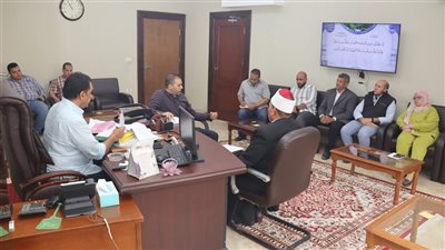 اجتماع ببني سويف لمتابعة مستجدات تطوير ورفع كفاءة مسجد السيدة حورية