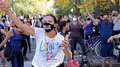 احتفالات شعبية في عدة ولايات أميركية بعد فوز بايدن بالرئاسة