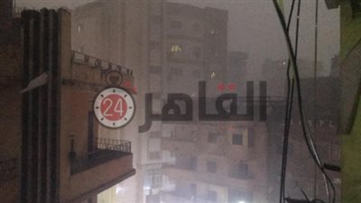 انهيار سور وتهشم سيارتين بسبب الأمطار في المنصورة