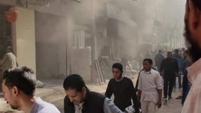 السيطرة على حريق نشب في محل بويات خلف كنيسة أبو المطامير بالبحيرة (صور)