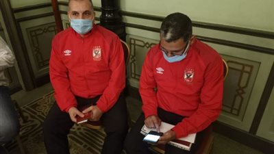 وائل محمد ورأفت إبراهيم ممثلا الأهلي في قرعة الدوري ( صور)