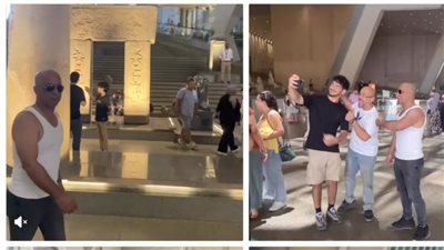 السياح بيتصوروا معاه| فيديو لـ شبيه فان ديزل داخل المتحف المصري الكبير يتصدر التريند.. ما القصة؟