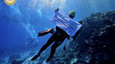 بمشاركة غواص من متلازمة داون.. البيئة تطلق أول حملة لدمج ذوي الهمم في العمل البيئي بجزيرة الجفتون