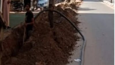 إيقاف أعمال حفر مخالفة بطريق الجسر في القناطر الخيرية حفاظًا على البنية التحتية