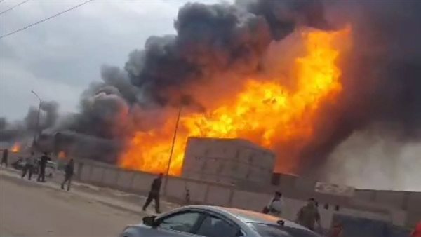 حريق مصنع أحبار صباغة