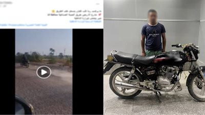 عقر حصانه.. ضبط المتهم بربط كلب بدراجته النارية وسحله على الطريق بقنا