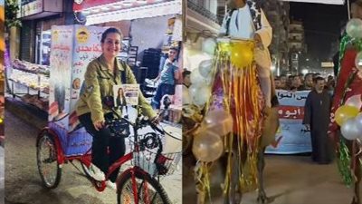 مرشحة بالعجلة ومسيرة بالجمال.. دعاية مرشحي انتخابات مجلس النواب تثير الجدل عبر السوشيال ميديا