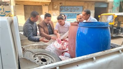 ضبط 350 كيلو لحوم ودواجن فاسدة في حملة رقابية بالمنوفية