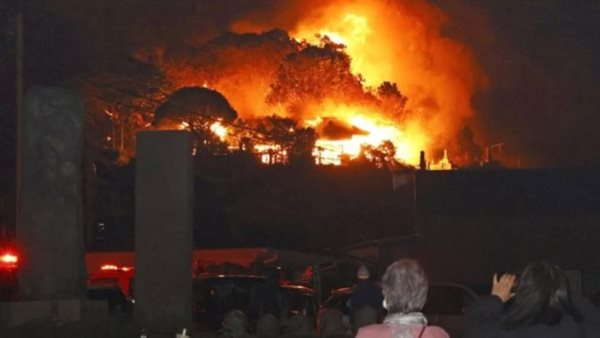 حريق ضخم في اليابان