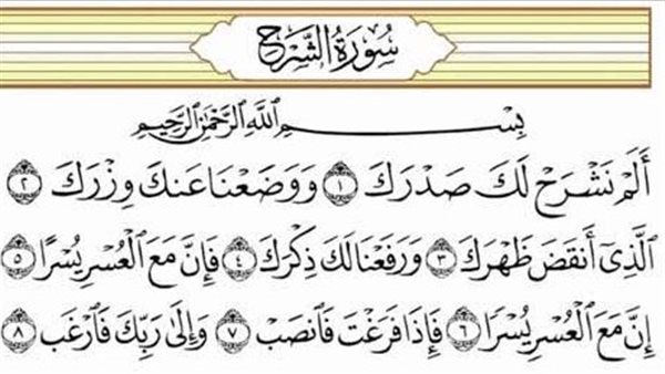 تفسير ألم نشرح لَكَ