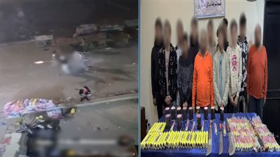 خناقة بالأسلحة البيضاء والألعاب النارية.. ضبط 11 عاطلا لتشاجرهم بسبب معاكسة فتاة في بولاق الدكرور