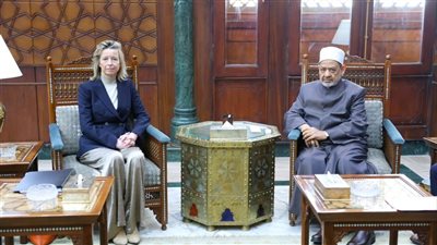 شيخ الأزهر لمبعوثة الاتحاد الأوروبي لحقوق الإنسان: أتمنى العيش حتى أرى مساواة الإنسان الشرقي بالغربي في القضايا