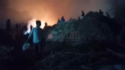 اندلاع حريق التهم عصارة عسل أسود في قنا