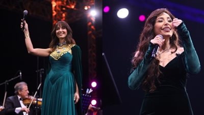 فايا يونان وعبير نعمة تتألقان في مهرجان صدى الأهرامات