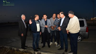 جولة ليلية موسعة لقيادات هيئة المجتمعات العمرانية لتفقد المشروعات القومية بمدينة العلمين الجديدة